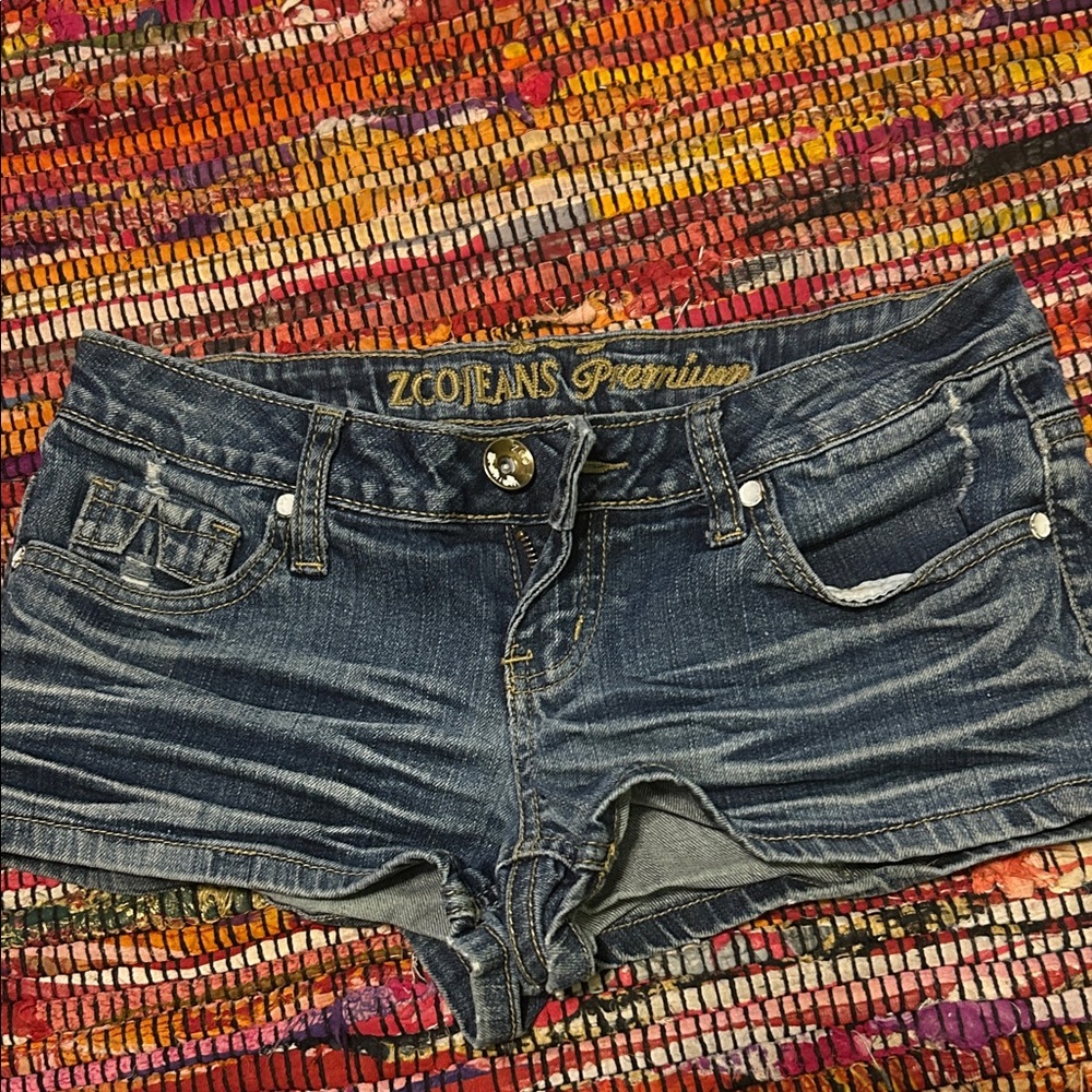 ZCO Jeans Women's Dark Blue Denim Shorts